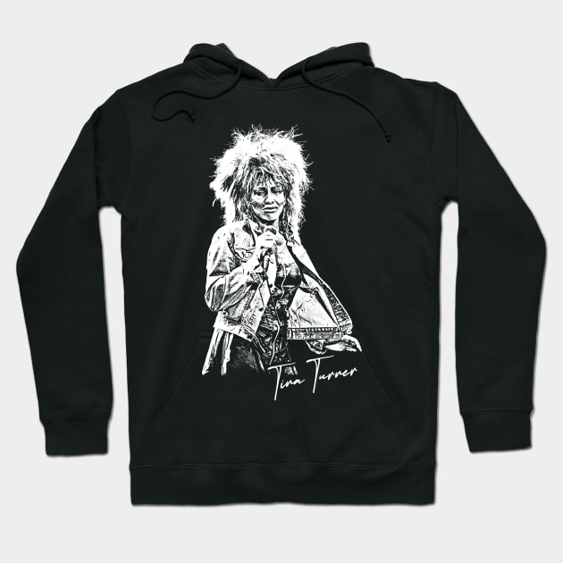 Tina Turner / 80s Style Retro Fan Art Design Hoodie by DankFutura